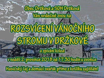 Rozsvícení stromu v Držkové 2018