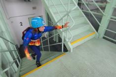 Mladí hasiči - trénink na zlínském mrakodrapu